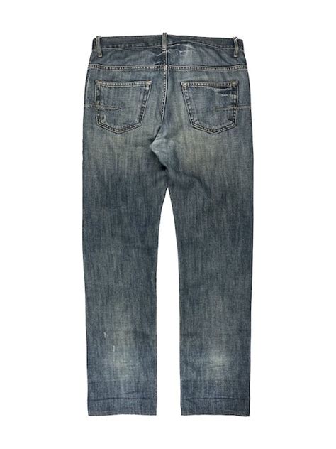 Dior Homme Stain Washed Distressed Denim Jeans AW10